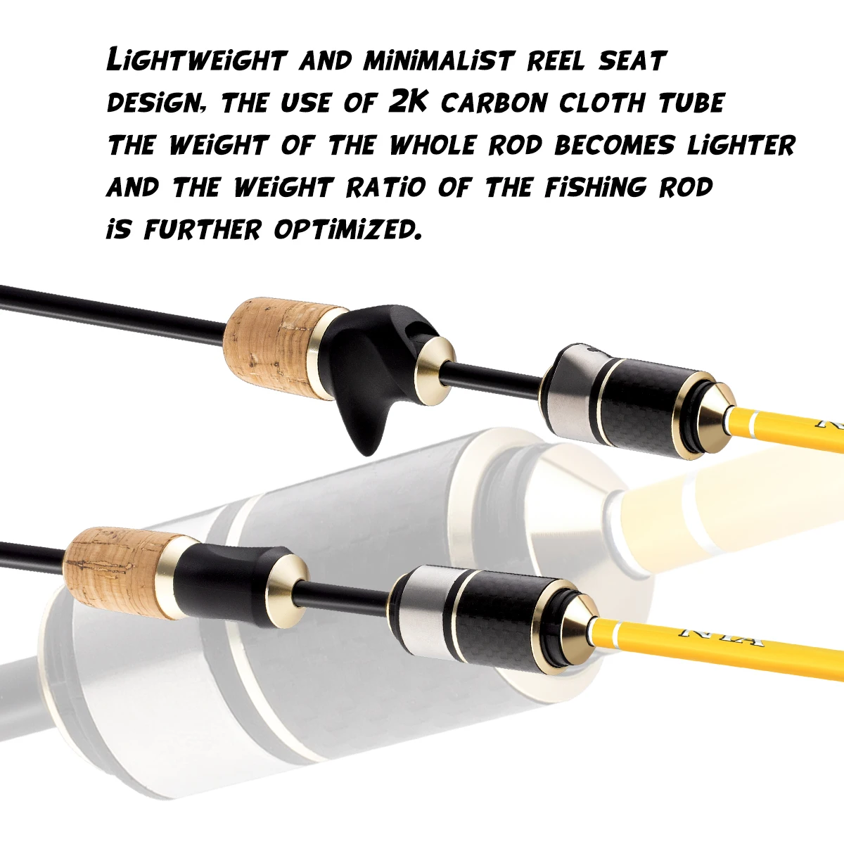 Imagem -02 - Ultra Light Pesca Spinning Rod Baitcasting Rod Fibra de Carbono Pesca Rod 1.35m 1.68m 1.8m 27lb ul