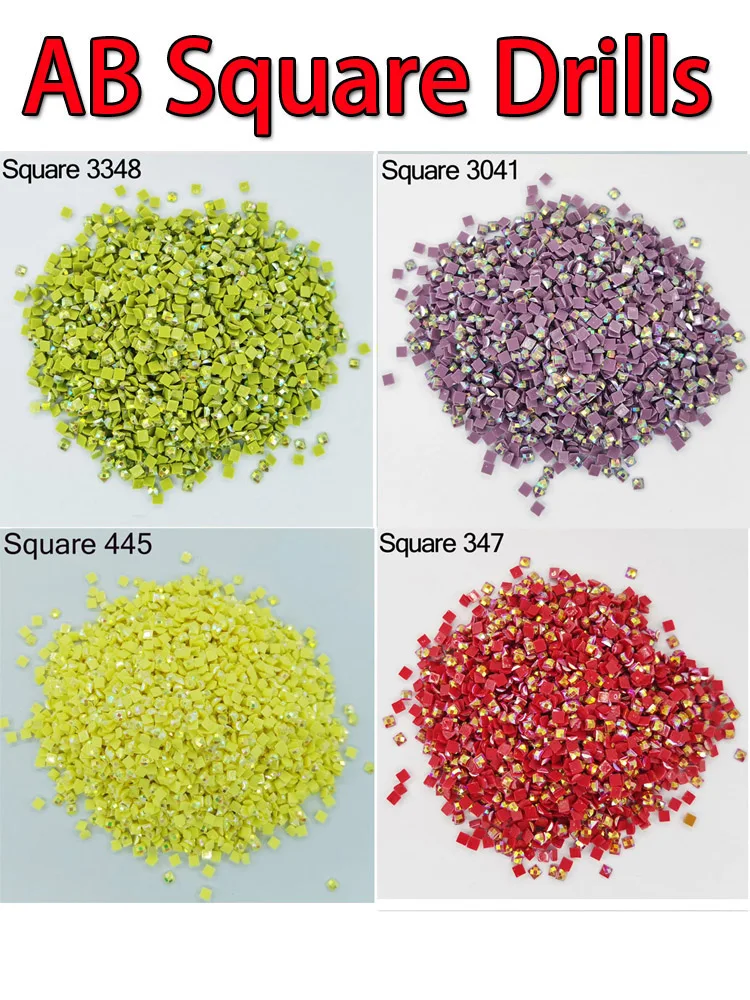 New AB Stone 2.5mm Many Colors Shinny Square Drills Diamond Painting Embroidery Rhinestone Mosaic Remark What Color You Need