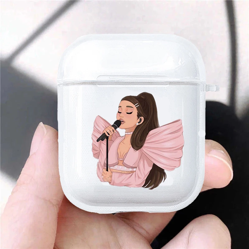 لطيف فتاة المغني الهدايا شكرا لك التالي لينة سيليكون حافظة من البولي يوريثان ل AirPods Pro3 1 2 3 4 واضح سماعة لاسلكية تعمل بالبلوتوث سماعة غطاء صندوق