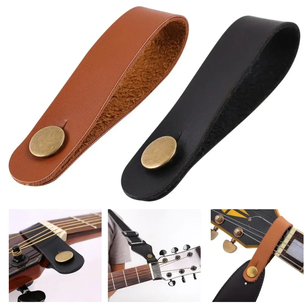 

1PC Folk Guitar Strap Buckle Leather Belt Guitar Neck Strap Safe Lock Holder for Ukulele Classic Bass Guitar Parts Accessories