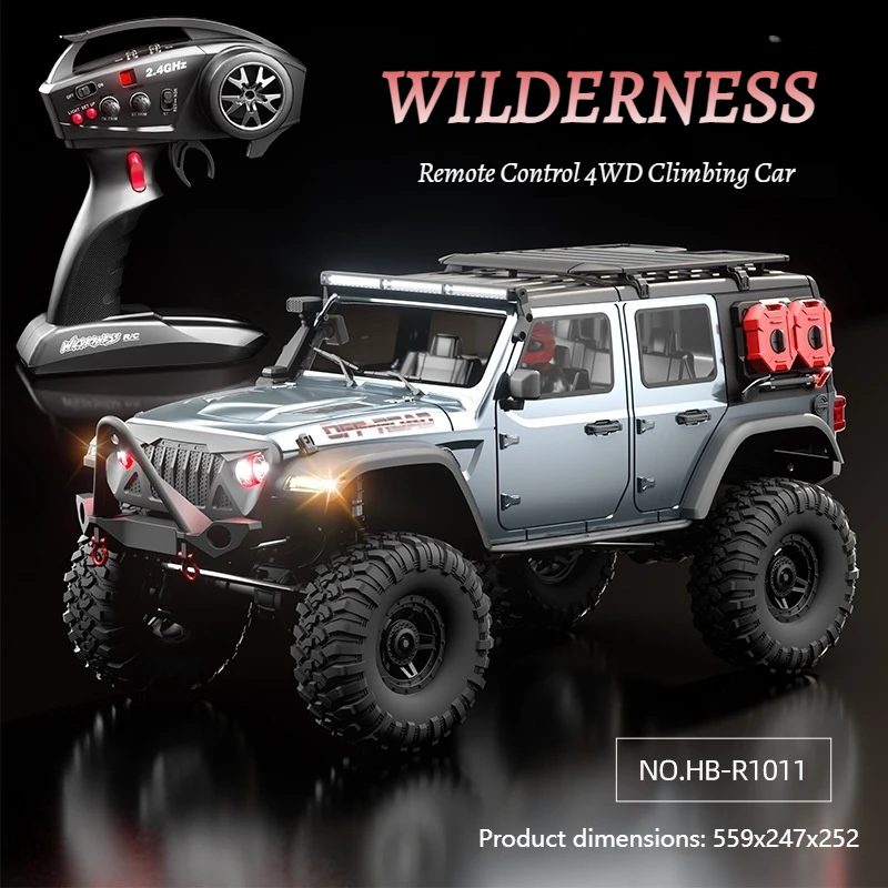HB 1/10 4WD R1011 New Upgraded Wrangler RTR RC Electric With Capstan Differential Lock Climbing Off-Road Vehicle Model Adult Toy