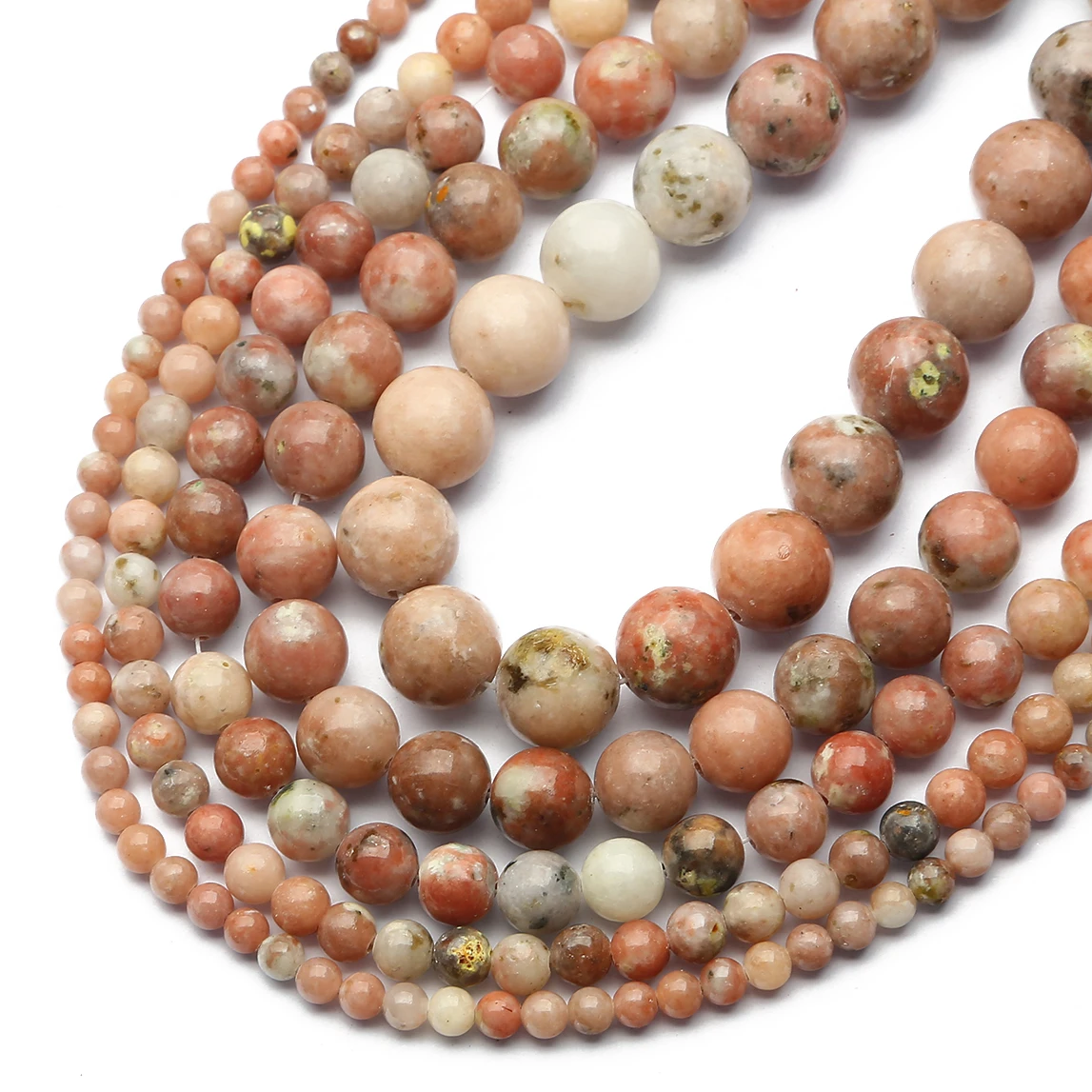 

Natural Red Network Stone Round Polished Loose Beads For Jewelry Making Handmade Bracelet Necklace Accessory