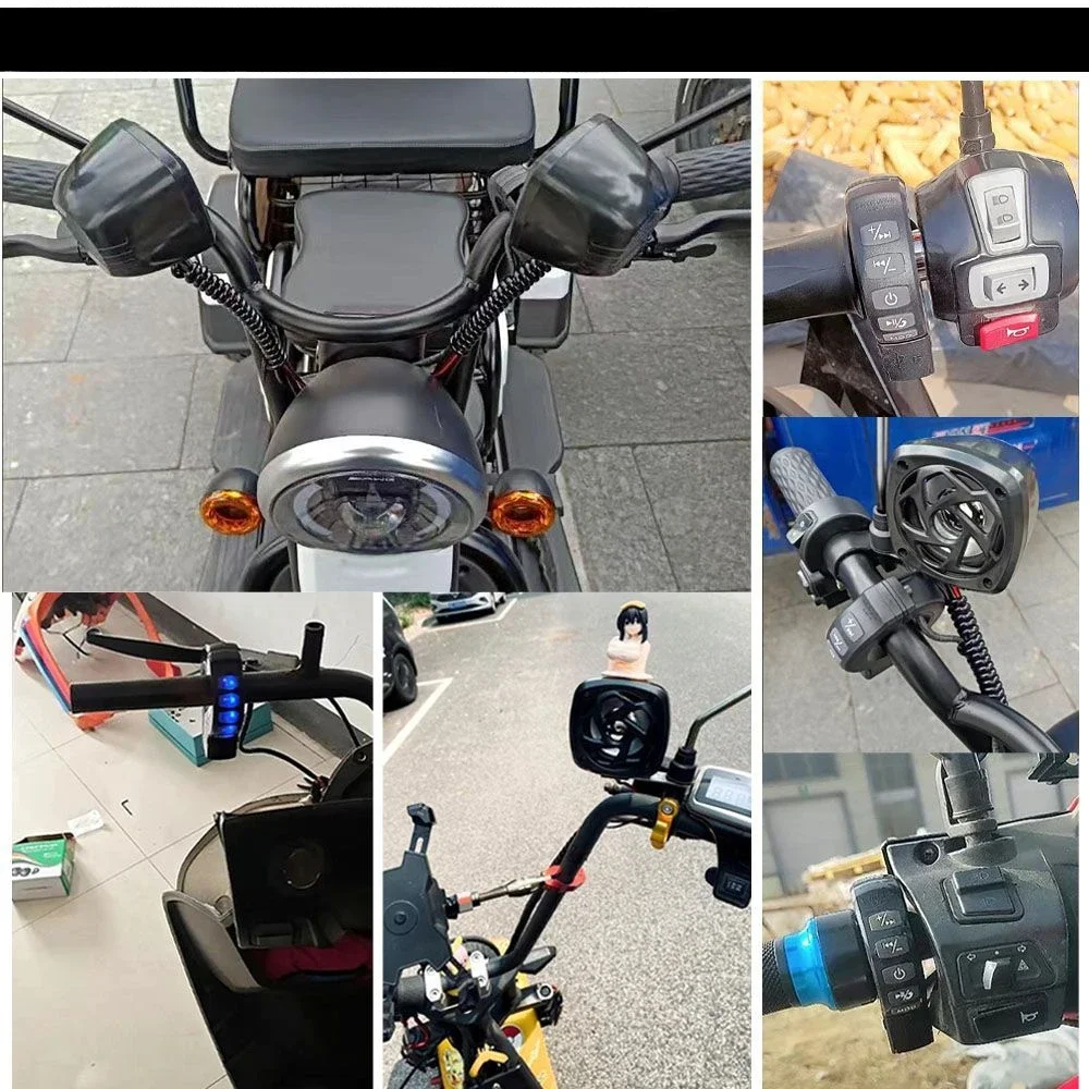 Motorcycle electric vehicle external audio MP3. Bluetooth speaker, mobile phone music FM receiver, TF card