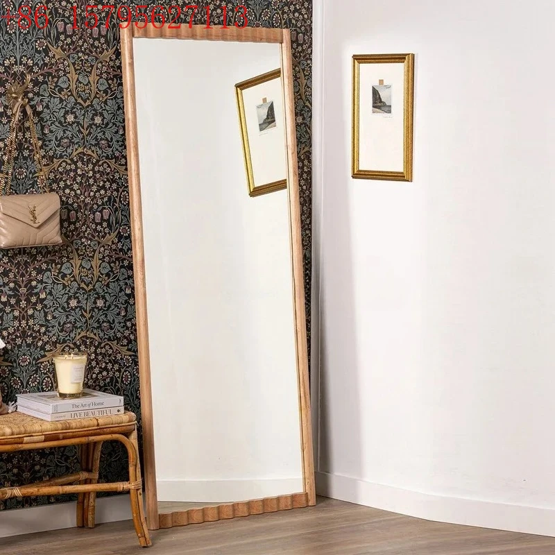 

Chinese full-length mirror French style, living room floor-to-ceiling mirror, household bedroom, medieval land changing mirror C
