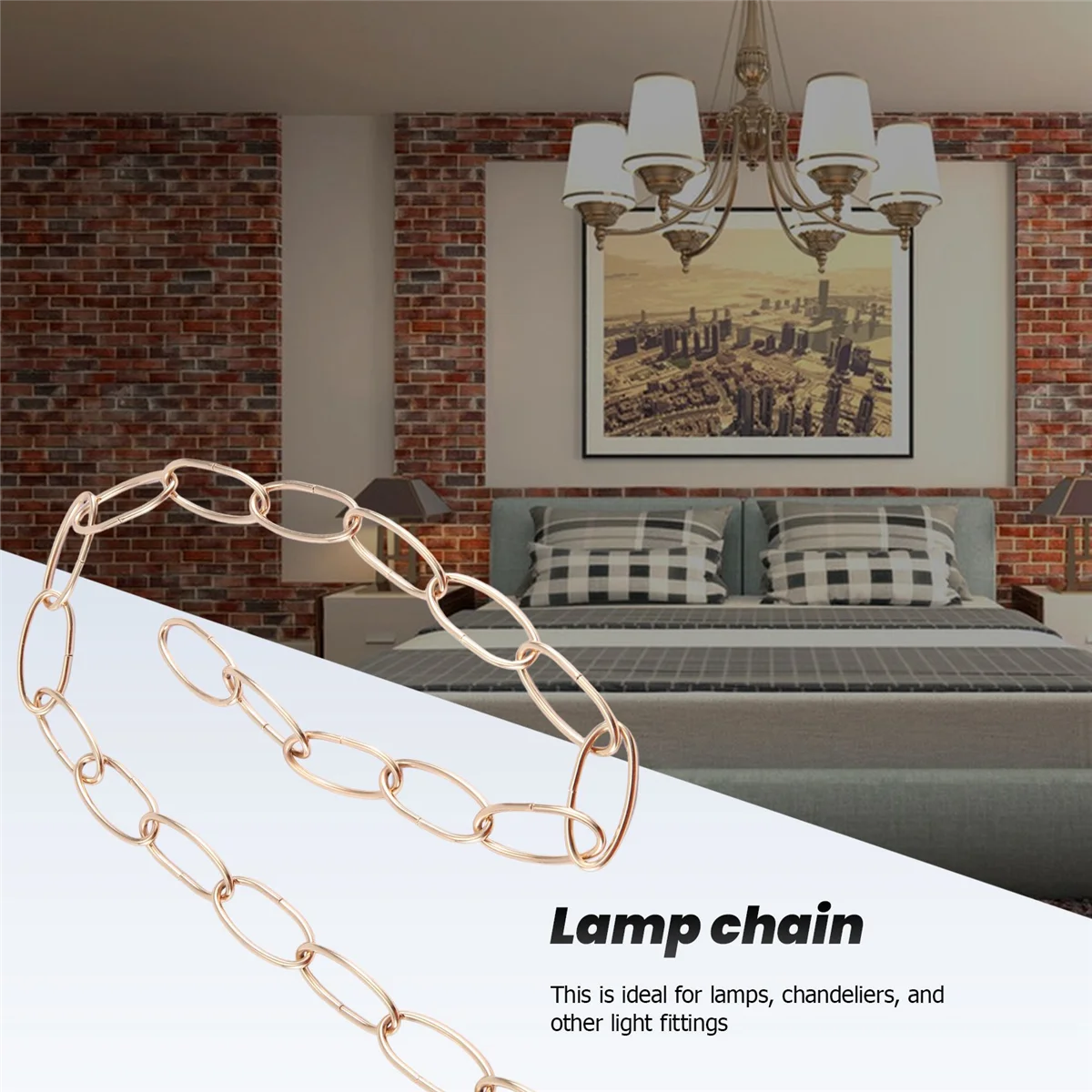 

A08I 1M Heavy Duty Chain For Vintage Chandelier Hanging Lamp,French Gold