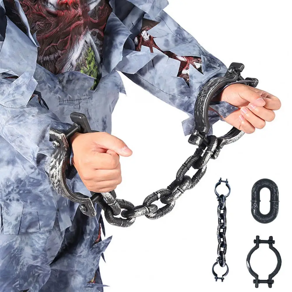 1 Set Halloween Prisoner Costume Chain Props Death Plastic Chain Decoration Prisoner Costume Accessories Halloween Party Supply