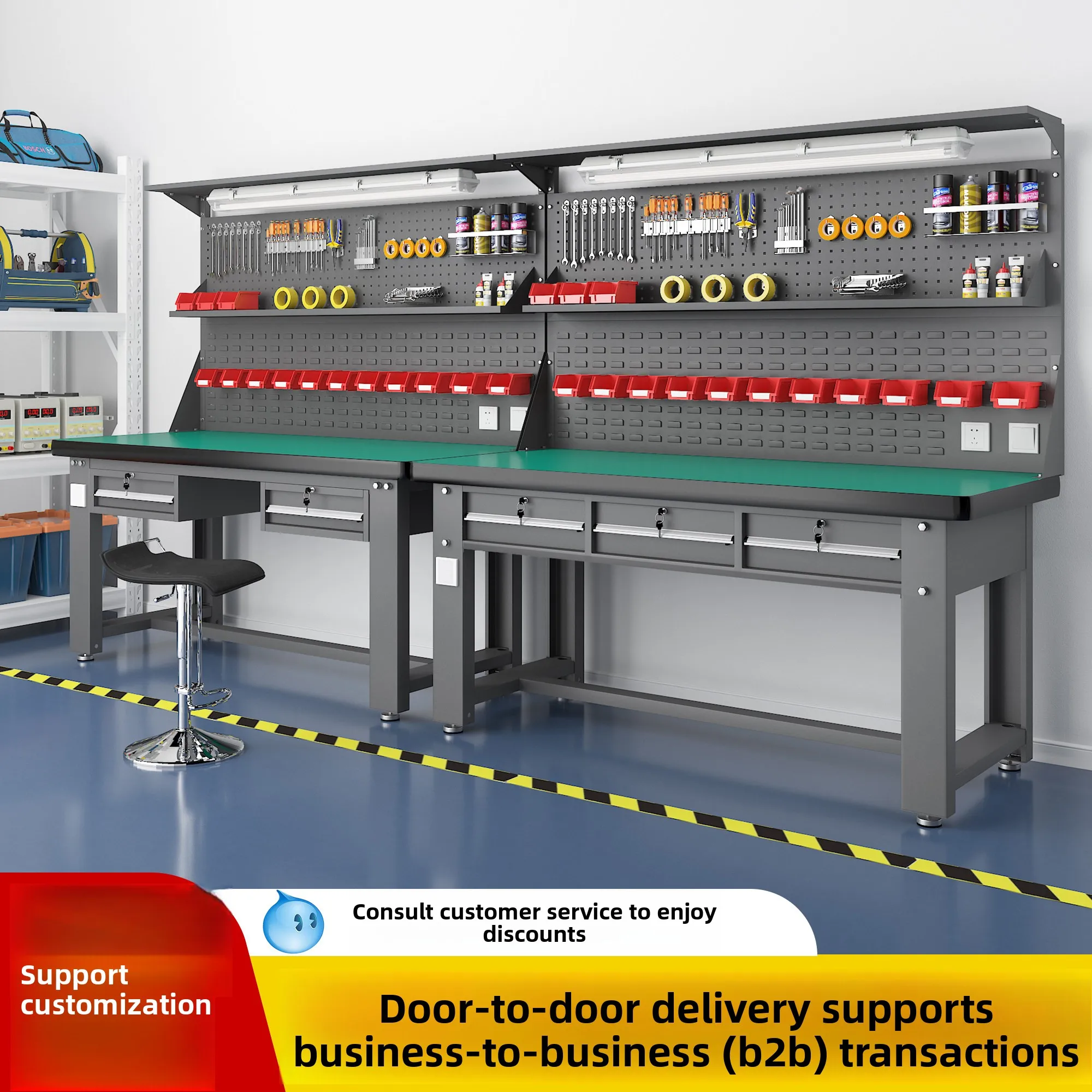 W5 heavy-duty anti-static workbench - multi-purpose workshop workbench, vise table, repair & inspection workstation