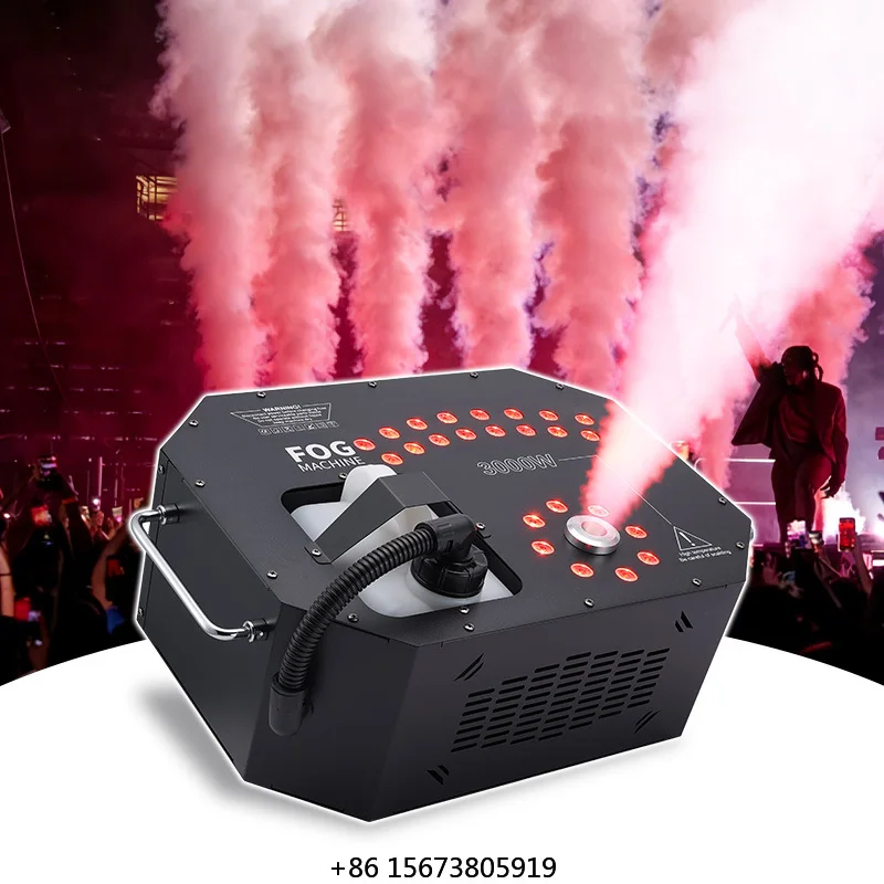 

Дымовая машина 3000 Вт со светодиодами, 24 светодиодные лампы, вертикальная воздушная колонна для свадеб, вечеринок, сцены