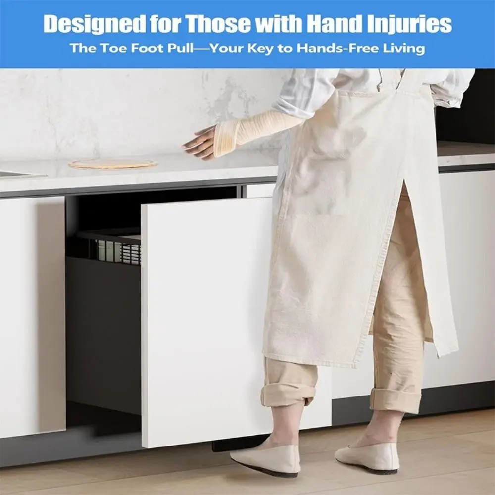 Practical Metal Touchless Cabinet Foot Pull Efficient Convenient Touchless Opener Hands-Free Foot Pull Handle Kitchen