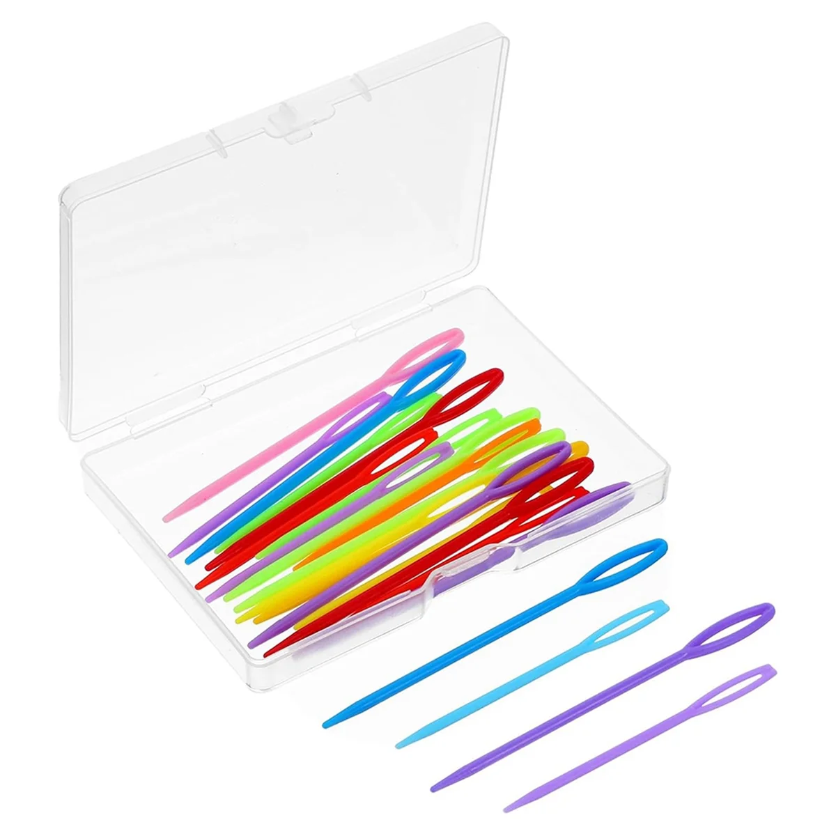 SSR 100 шт. пластиковая игольная пряжа с большим ушком 2 разных размеров, пряжа, швейные иглы 2,76 и 3,54 дюйма, красочная безопасная игла для шнуровки