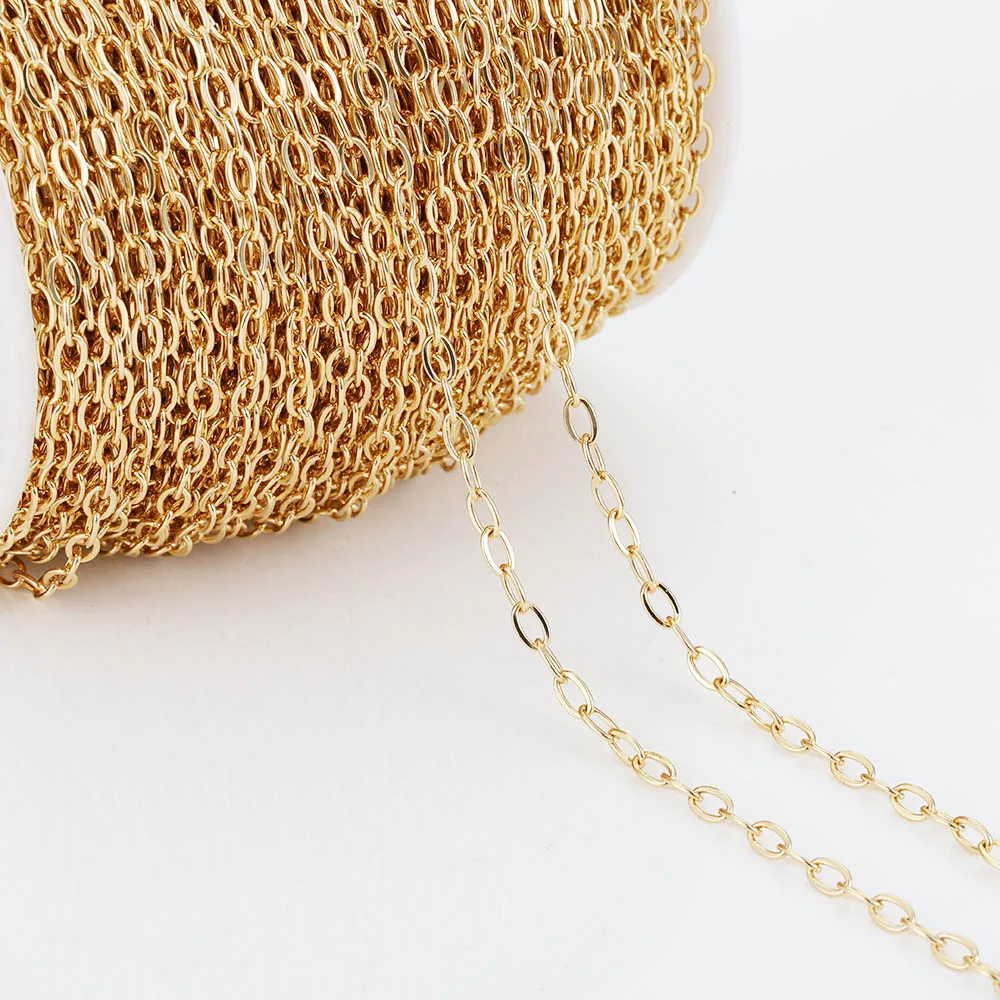 2 Meters Stainless Steel Chains 2X5mm for DIY Jewelry Making