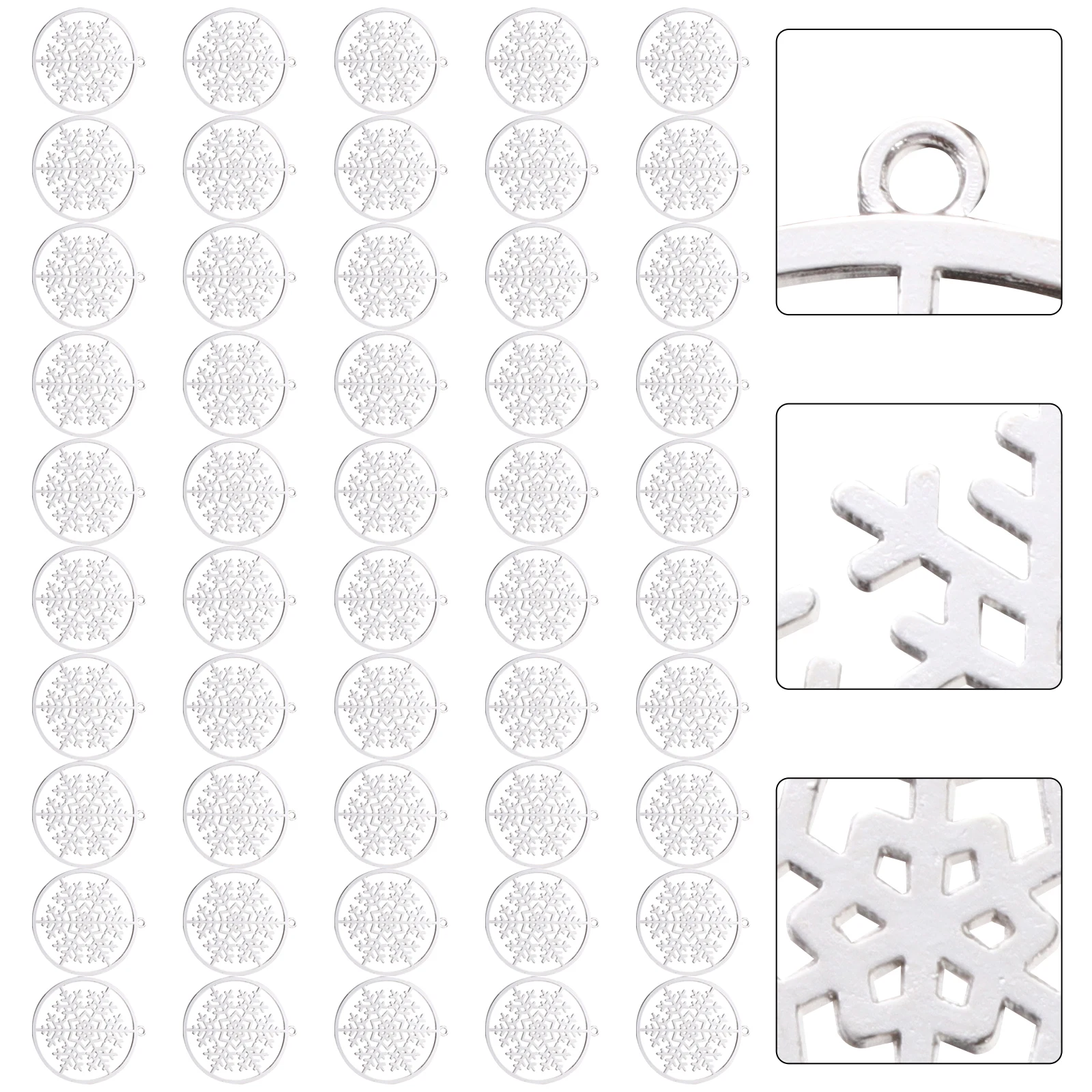 50 Pcs Accessories for Jewelry Keychain Diy Pendant Charms Christmas nament Keychain Pendant Bright Color Smooth