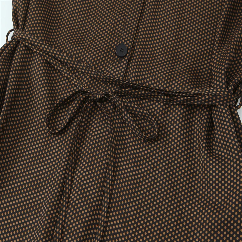 Seksowna sukienka w grochy z paskiem, damska sukienka mini w stylu vintage z kwiatowym nadrukiem i paskiem dla kobiet, seksowna sukienka w grochy z paskiem.