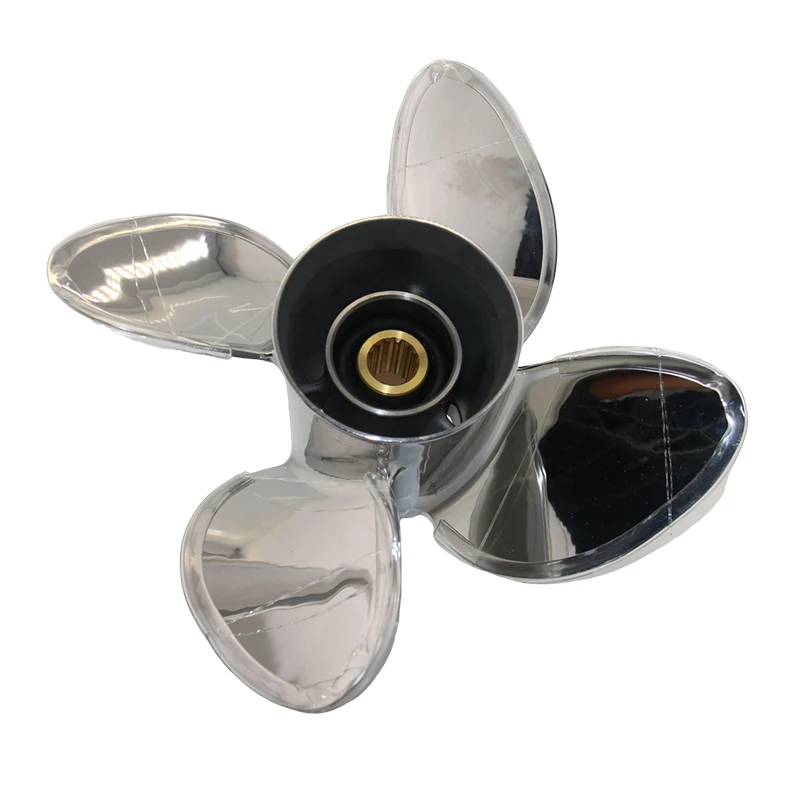 Captain Stainless Steel Propeller 13x19 Fit Suzuki Outboard Engine DF50AV DF70A DF80A DF90 DF100 DF115 DF140 15 Tooth 4 Blades