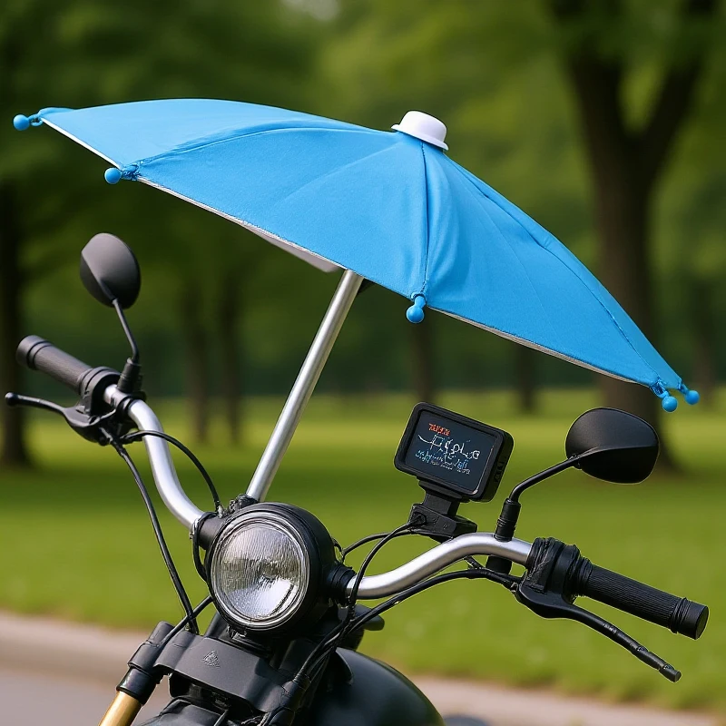 サンシェード傘防水小型ヘルメット日焼け止め電話スタンドブラケットオートバイ携帯電話ホルダー雨から電話を保護