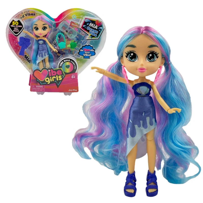 New Original Vibe Girls Girl Doll with 50 Stickers and Accessories Vibe Diary Fashion Dressup Dolls Accessories Girls Play House