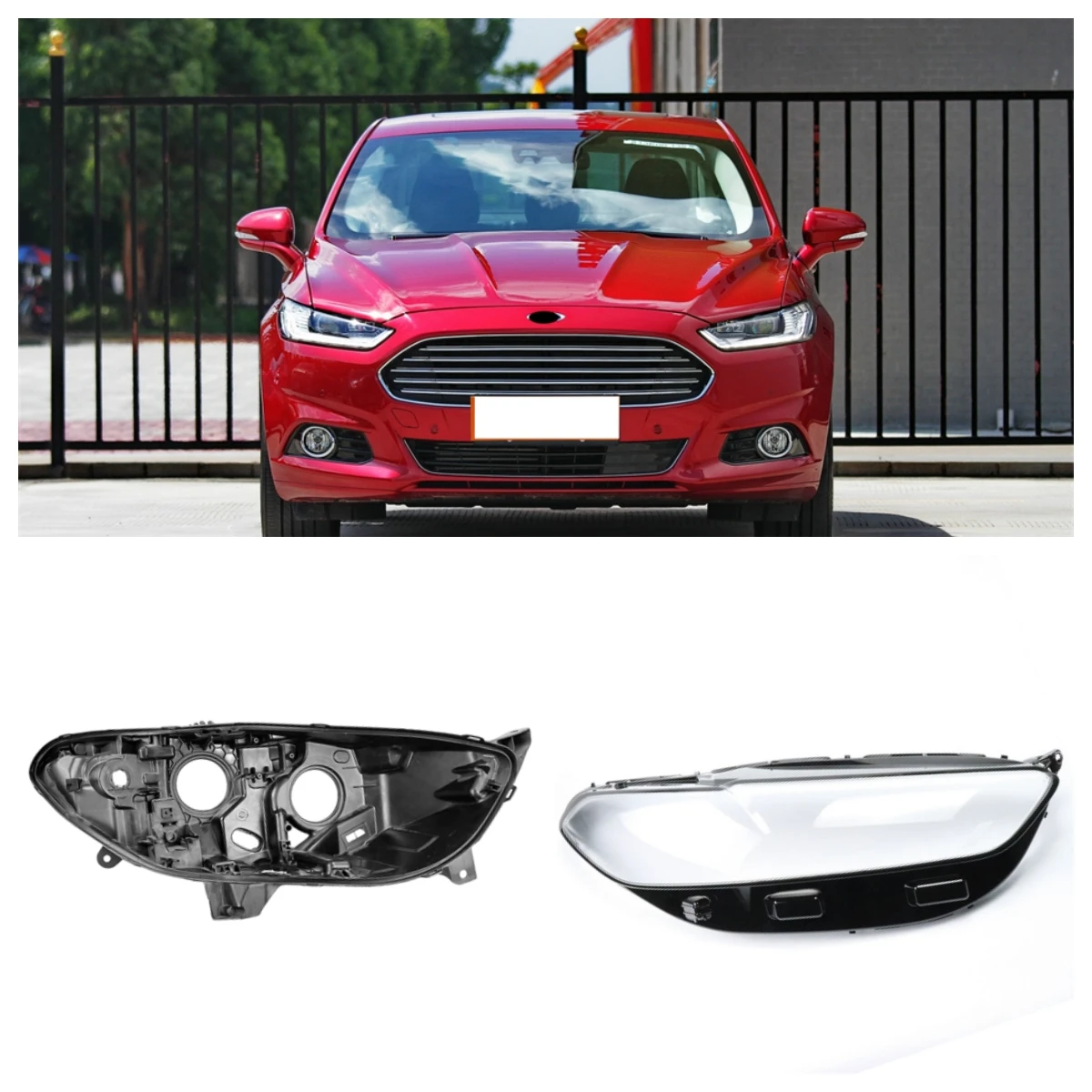 

For Ford Mondeo 2013 2014 2015 2016 Car Gadgets Base Head Lamp Shell Light Bulb Holder Headlight Shell Lens