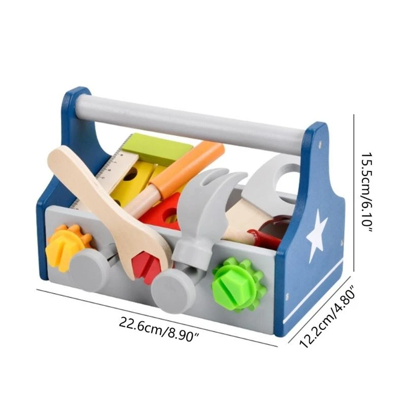 لعبة الأدوات الخشبية، لعبة بناء الأدوات التعليمية للأطفال بعمر 3 سنوات، 15UB