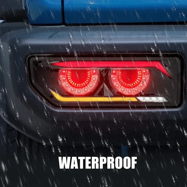 for Suzuki Jimny 2019-2024LED Tail Light with Clear/Blacken Lens IP67 Waterproof Brake Lamp Devil Eyes Assembly Condition New