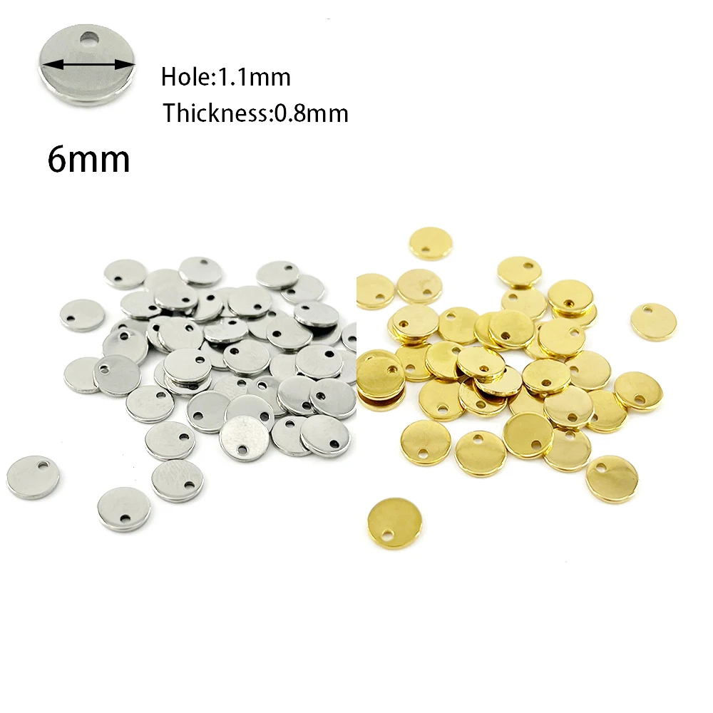 100 stks/partij Custom Pandant Rvs Blank Stempelen Dog Tags Charms Staal Goud Kleur Tag Persoonlijkheid Lasergravure LOGO