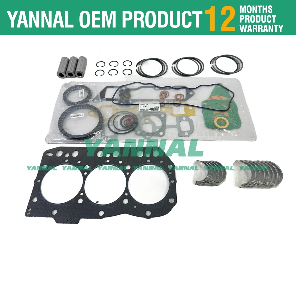 3D82AE-3 3TNE82A Overhaul Re-ring Kit For Yanmar Komatsu Gasket Bearing Ring