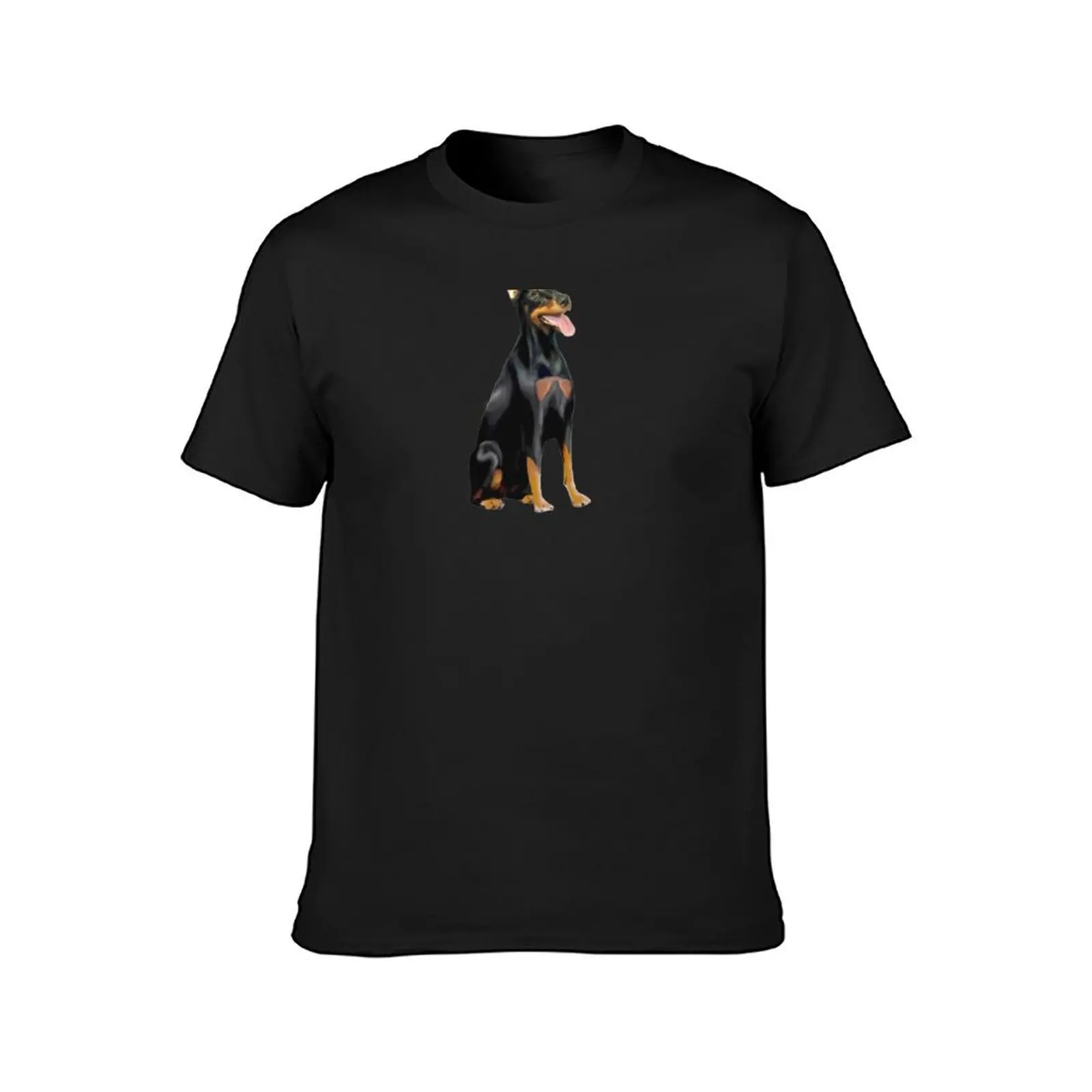 Doberman Pinscher (cropped ears) T-Shirt customs design your own boys animal print tees plain black t shirts men