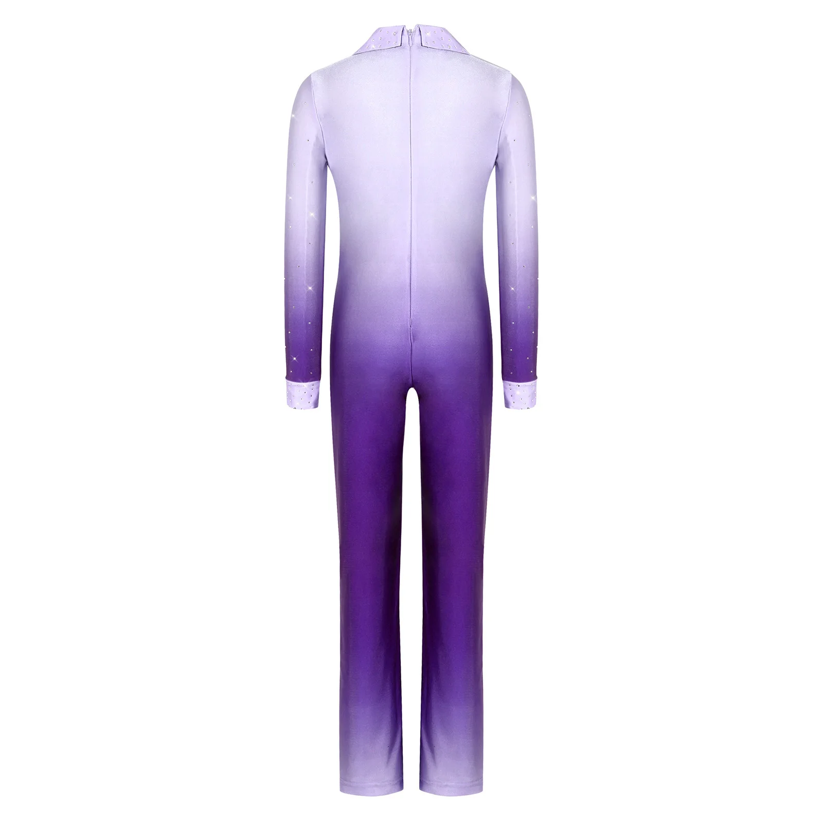 kids-boys-figure-skating-performance-dance-jumpsuit-sparkly-rhinestones-long-sleeve-full-body-color-gradient-bodysuit-unitard