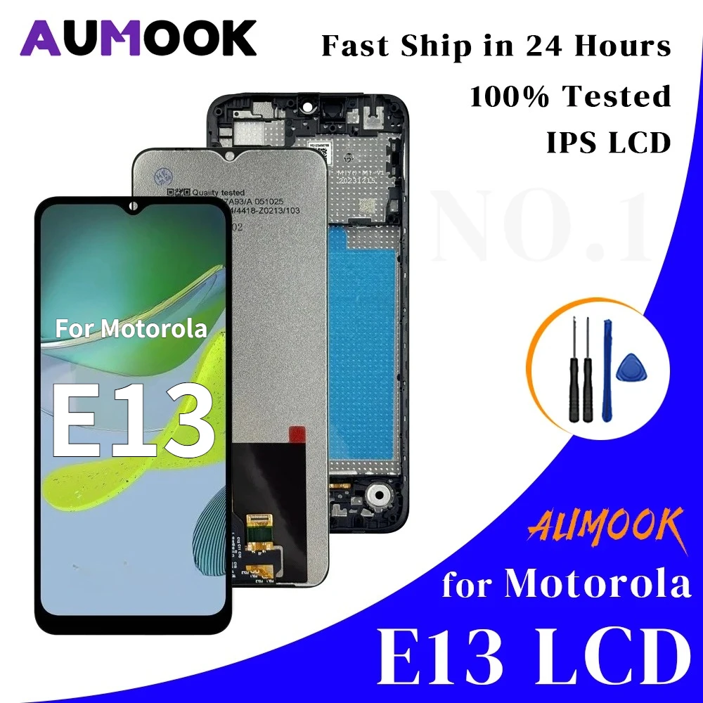 6.5 "écran LCD pour Motorola Moto E13 LCD écran tactile numériseur pour Moto E13 avec cadre LCD pièces de rechange