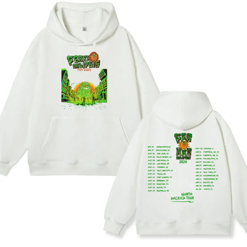 Rapper Feid Ferxxocalipsis Tour 2024 New Hoodie Male Fashion High Street Trend Sweatshirt Long Sleeve Pullover Hoodies Men Women