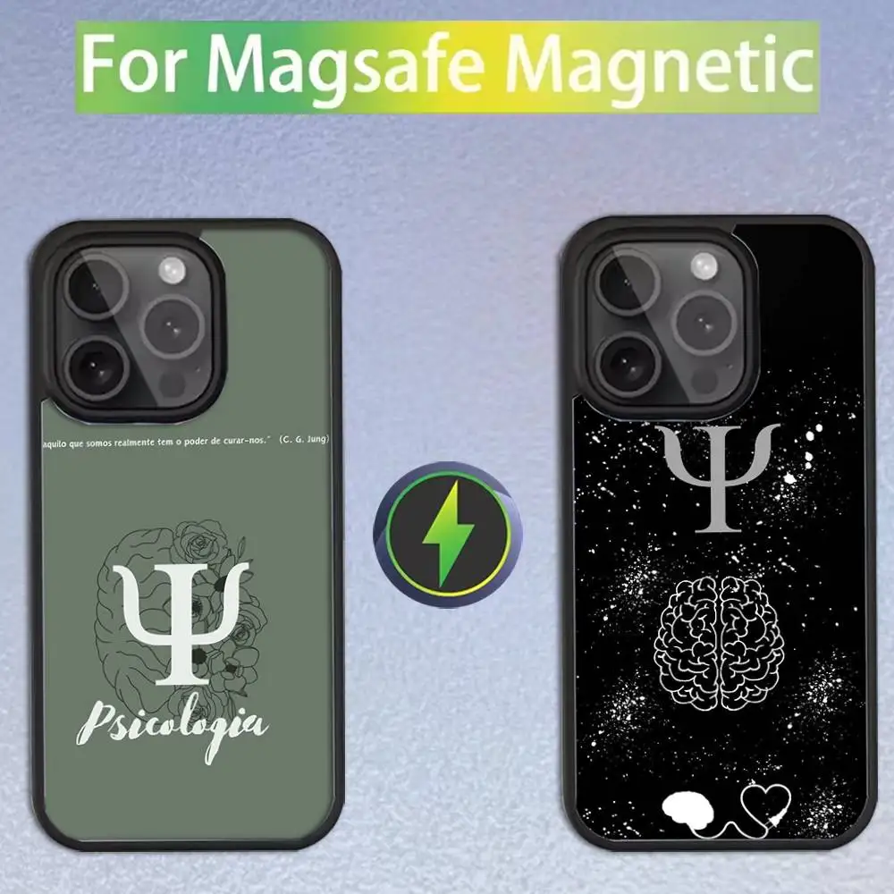 

P-Psychologist Psychology For iPhone 11,12,13,14,15,16,17,Pro,Max,Plus,Mini,SE4,E Phone Case Magnetic For Magsafe Wireless