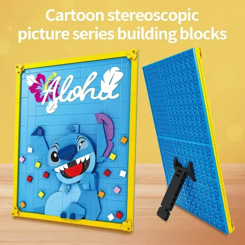 Blocs de construction Disney Stitch Angel CP 3D Pixel, figurines d'anime, cadeau créatif pour enfants, garçons et filles, jouet cadeaux de fête d'anniversaire