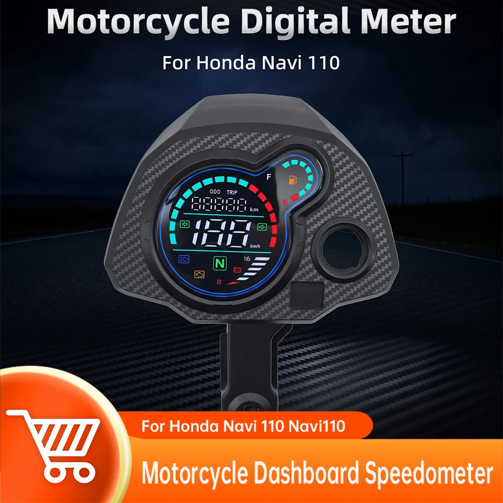 Motorcycle RPM Meter Speedometer Digital Dashboard Tachometer Odometer Fuel Meter Voltmeter for Honda Navi 110 Navi110