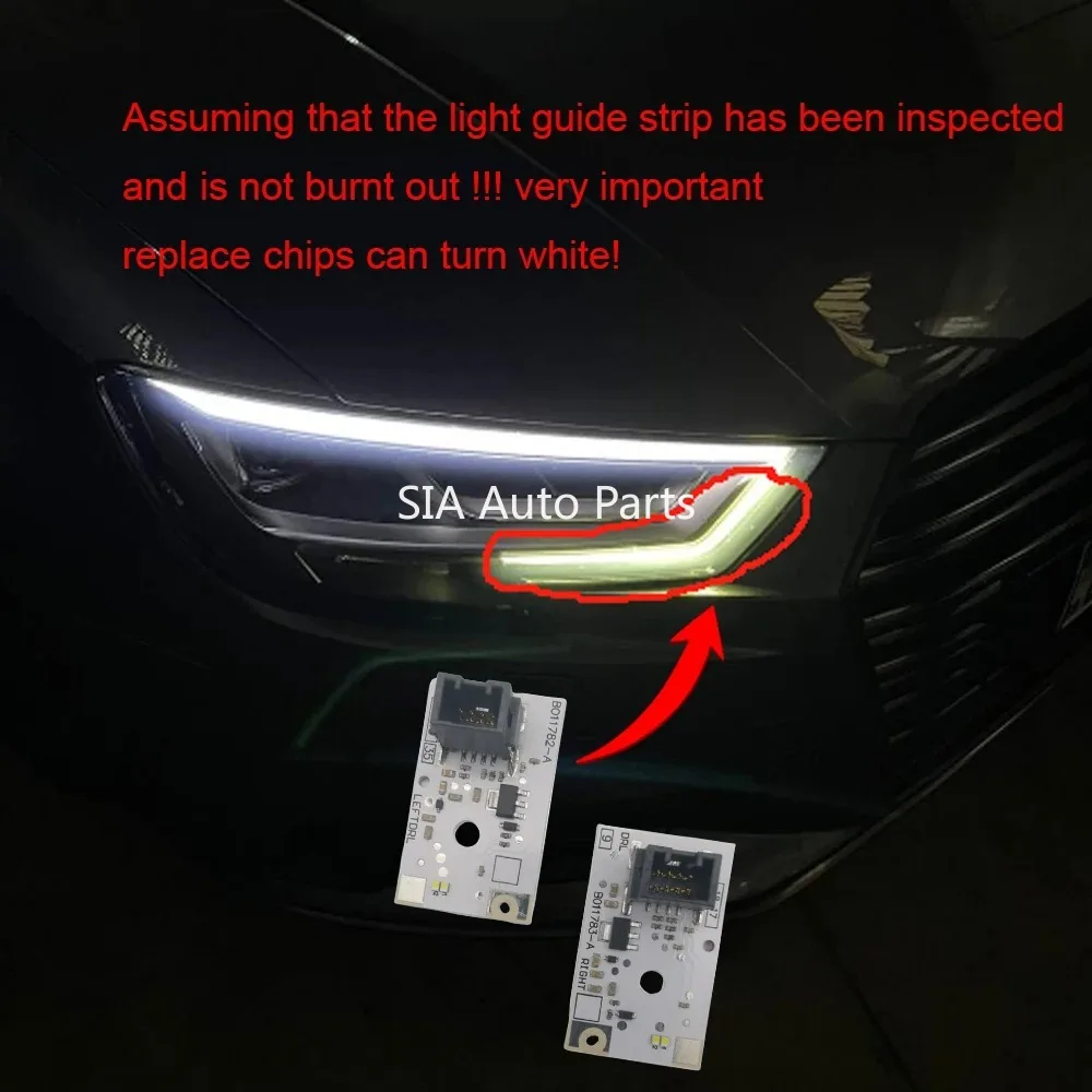 

For Audi A3 S3 White Lightsource Boards Set B011783-A B011782-A 8V0998474A 8V0998473A LED Headlight DRL Daytime Running Lights