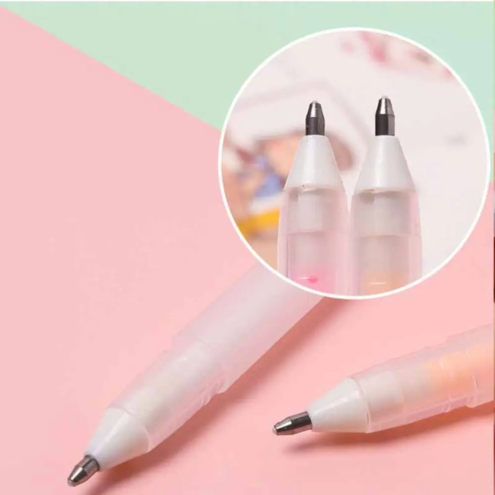 DIY Candy Color Glue Pen Creative Pen Shape Solid Glue Stick Pen Stationery Quick-Drying High Viscosity Glue