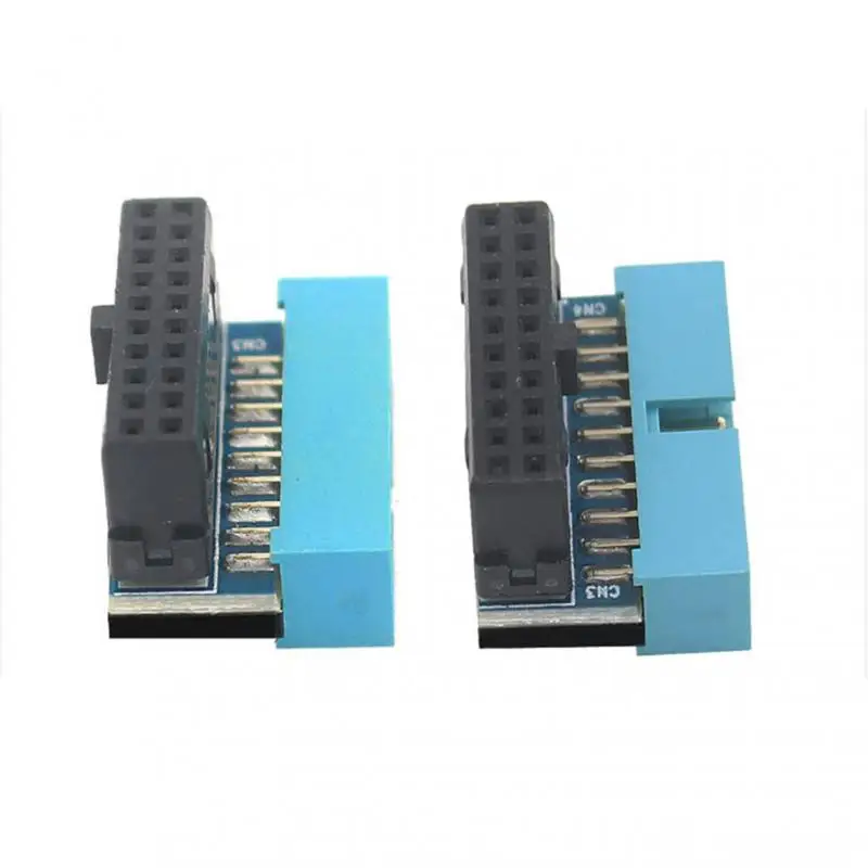للوحة الأم USB 3.0 20 دبوس ذكر إلى أنثى تمديد محول 90 درجة بزاوية محول نوع C محول الطاقة موصل