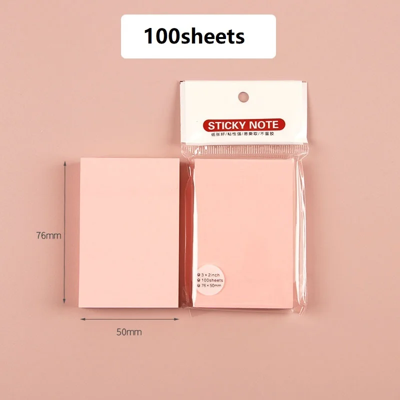 Sticky PET Self-Adhesive Clear Memo Pad Note Papers for School Student Office Stationery