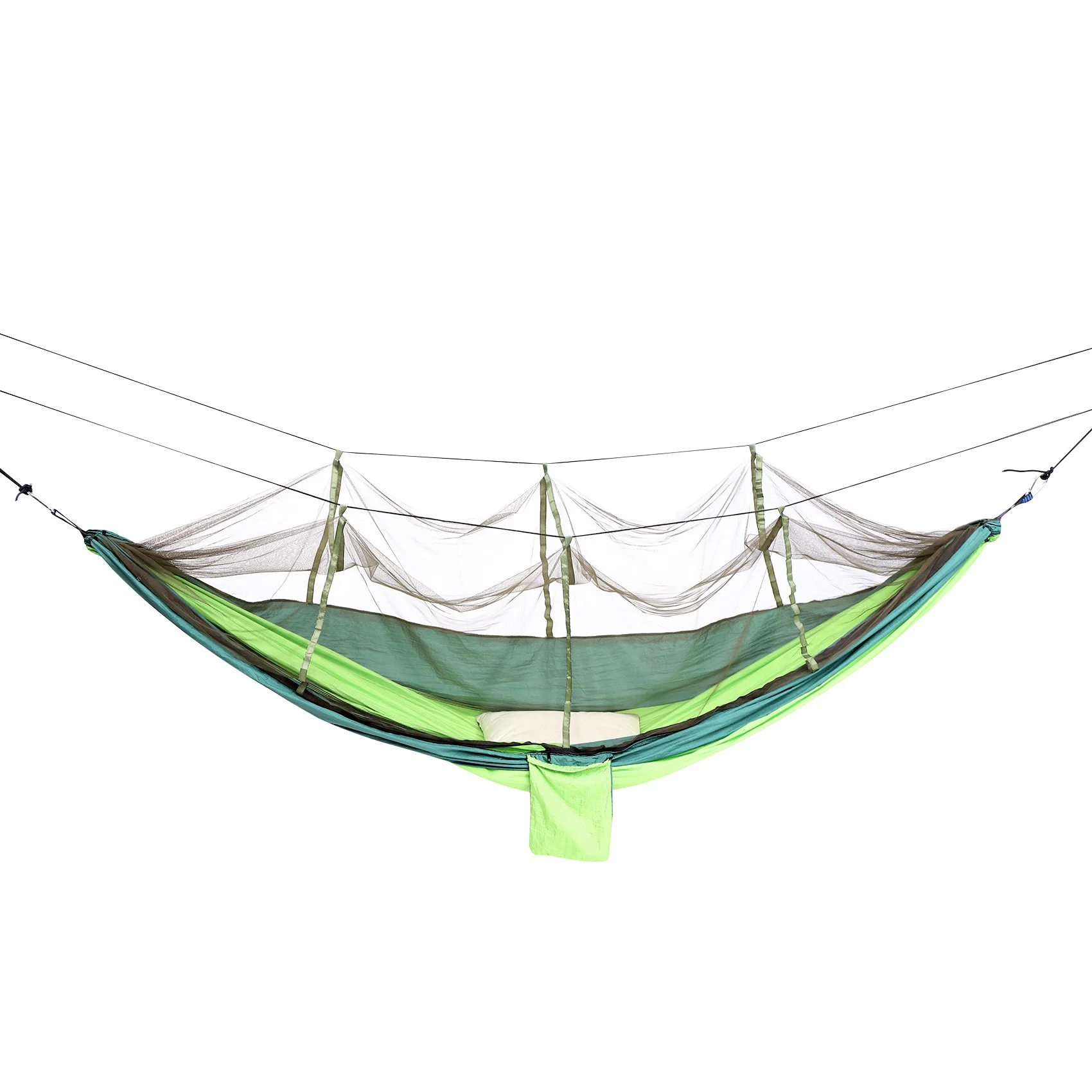 

Camping Hammock with Mosquito Hammock Lightweight Parachute Fabric Travel Bed for Hiking, Backpacking, Backyar A