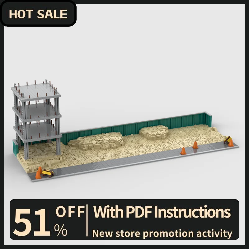 

New 1882Pcs Engineering Hot Street View Moc Modular Construction Site Model Building Blocks Diy Creative Ideas Kids Toys Gifts