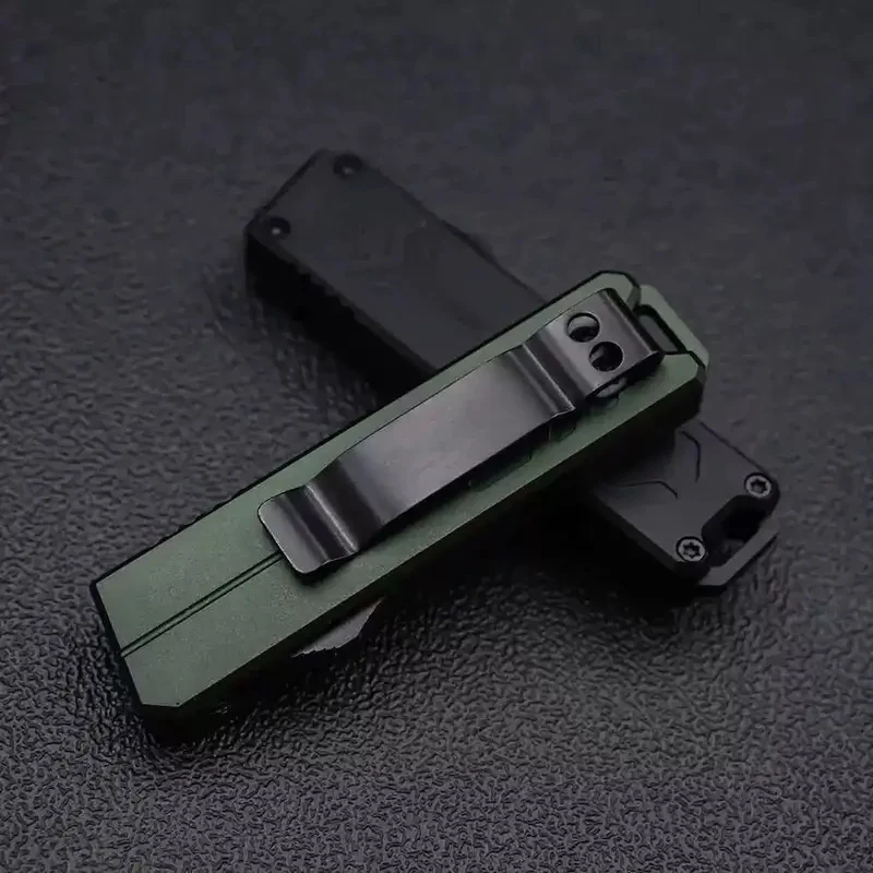 Cuchillo plegable Microtech – Mini cortador portátil de aluminio EDC OTF (hoja no incluida)