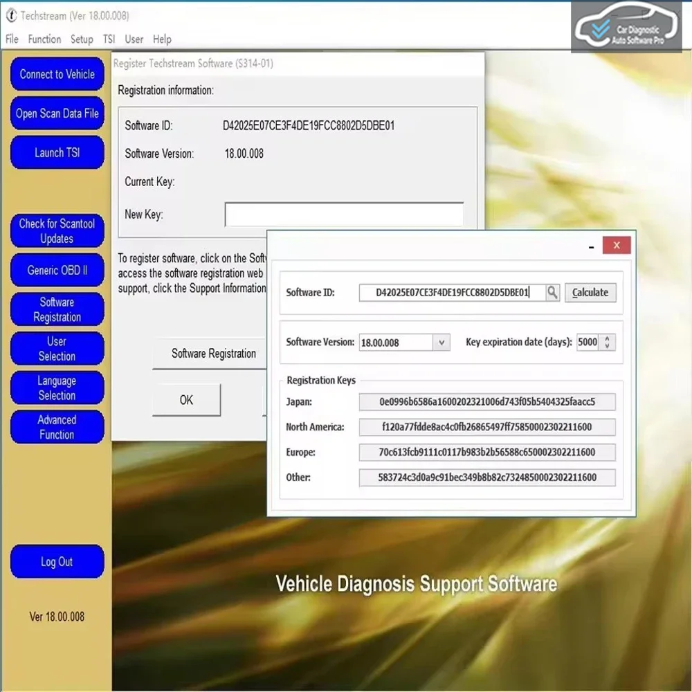 MINI VCI Techstream 17.10.012 Toyota ECU ECM Codering Diagnose OTC Autoscanner Hot Sale 2026 Efficiënt Autogereedschap