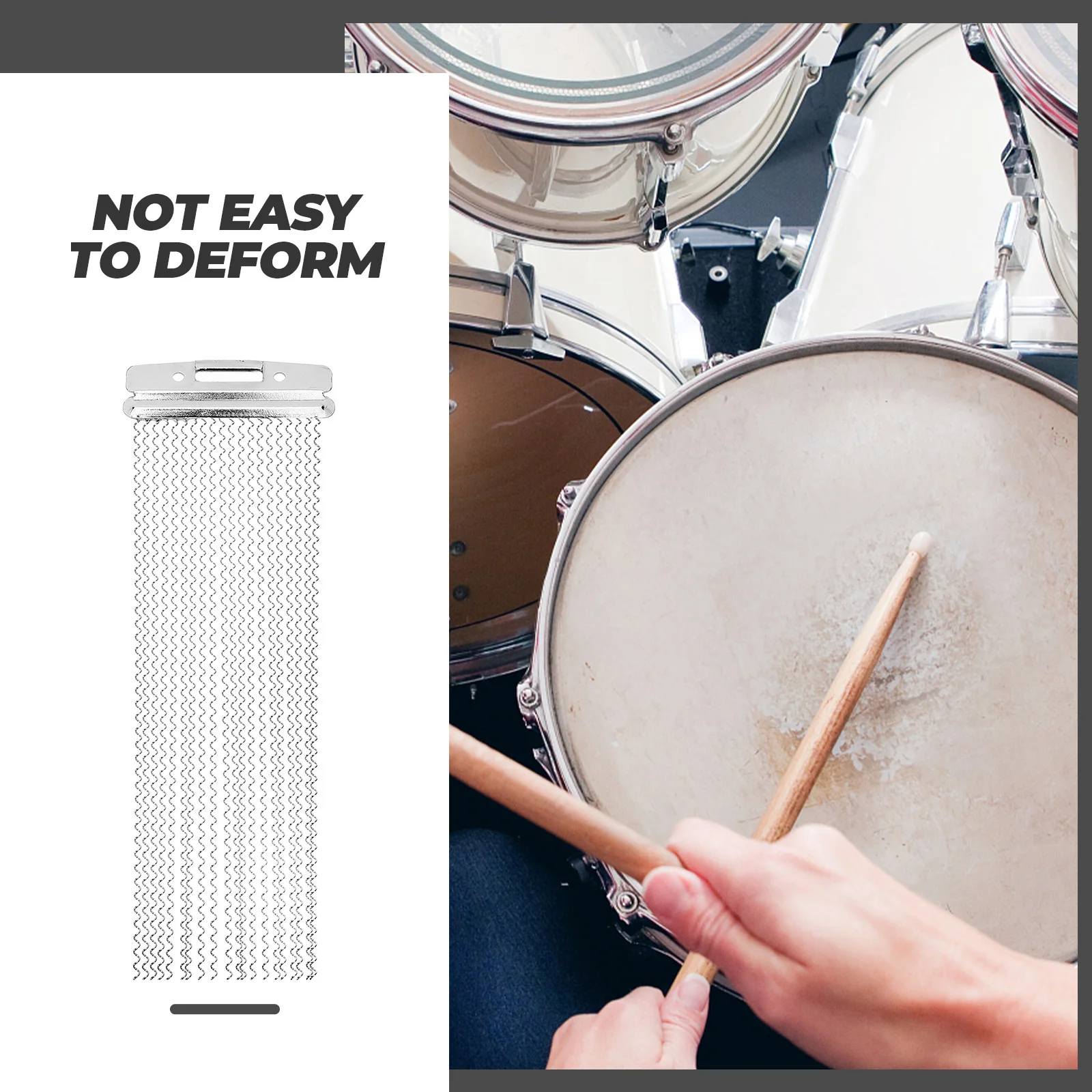 

Premium Snare Drum Wire Replacement Durable Stainless Steel Belt Universal Fit Classic Silver Easy Installation High-Quality