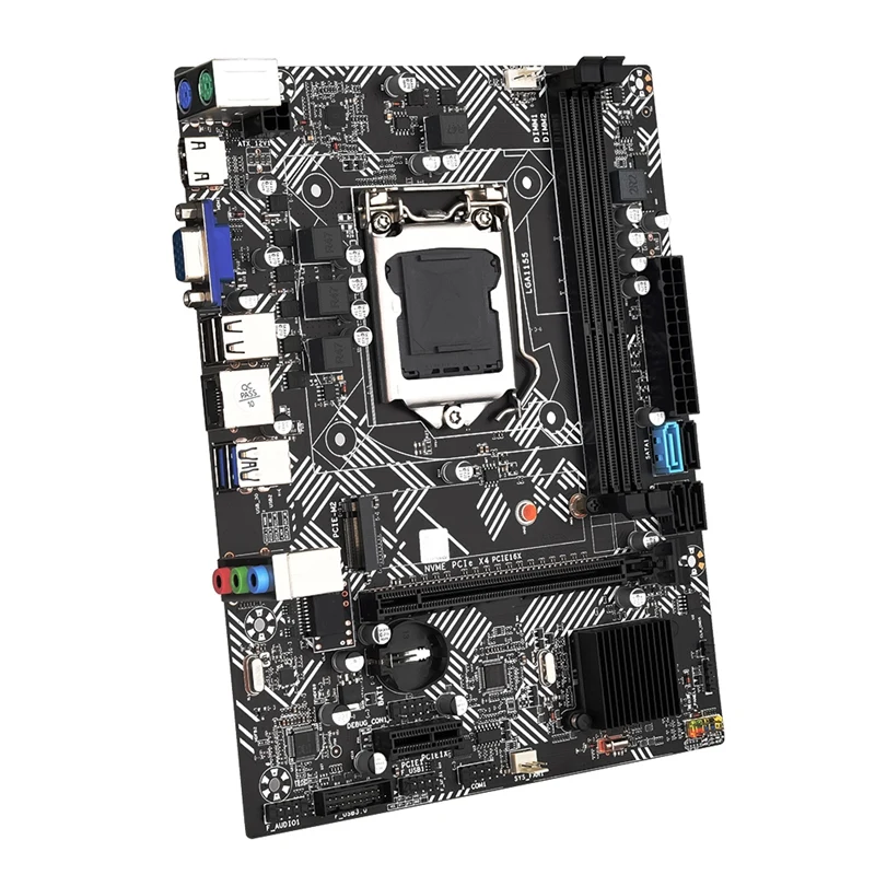 B75M-VH Desktop Motherboard +I3-3220 CPU LGA 1155 USB 3.0 SATA 3.0 Support Up To 16GB DDR3 1600Mhz RAM Slots