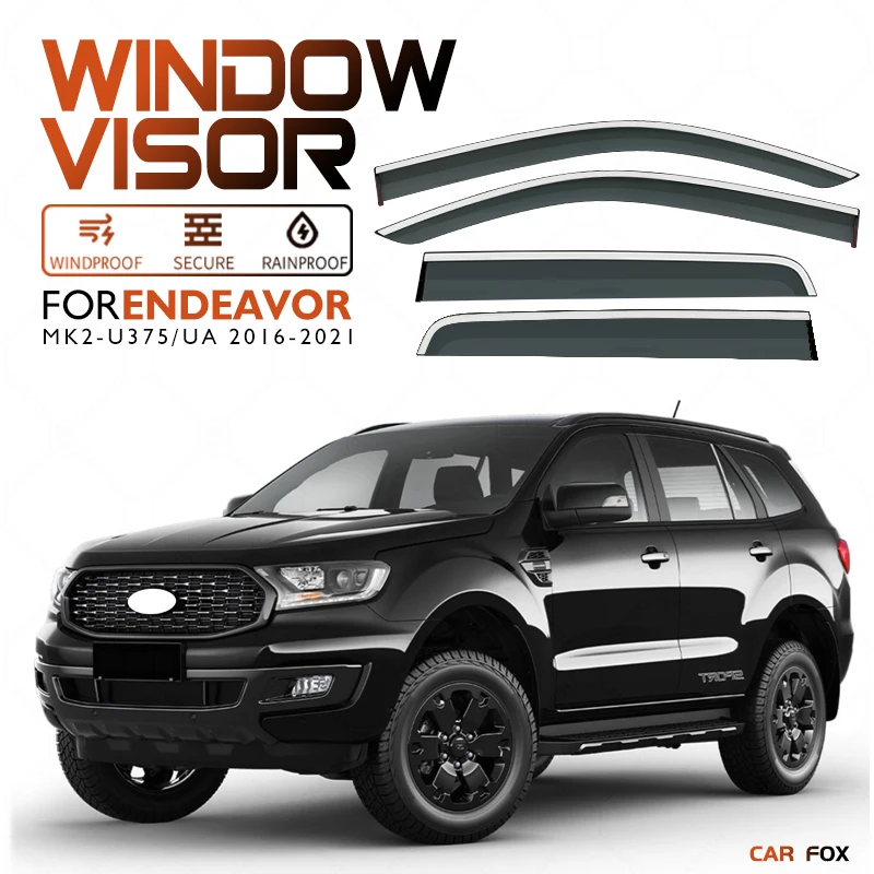 

For FORD Endeavor 2016-2021 Plastic Window Visor Vent Shades Sun Rain Deflector Guard FOR FordFord Endeavor 2016-2021