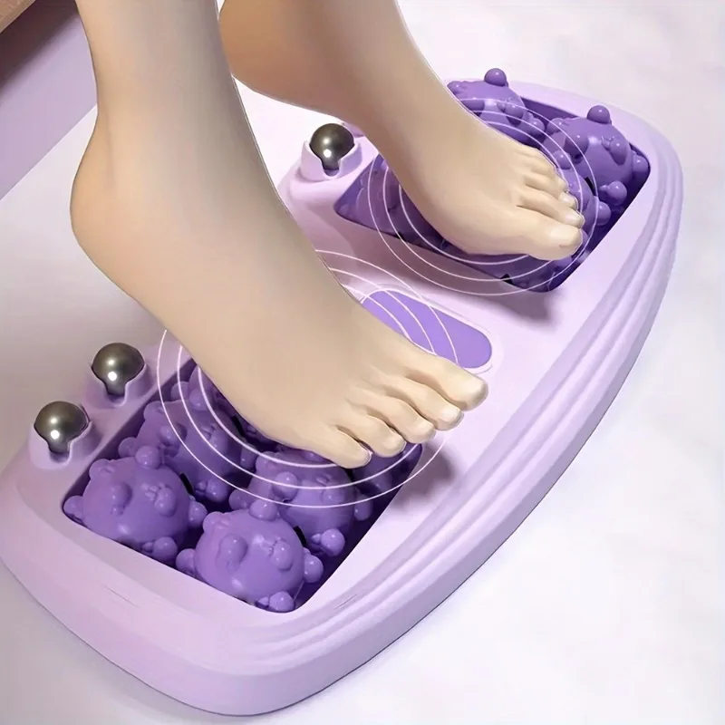 Customizable 12-Inch Foot Acupressure Massager: 4-Row Elastic Rollers,  Large Size, Dual Foot Simultaneous Massage