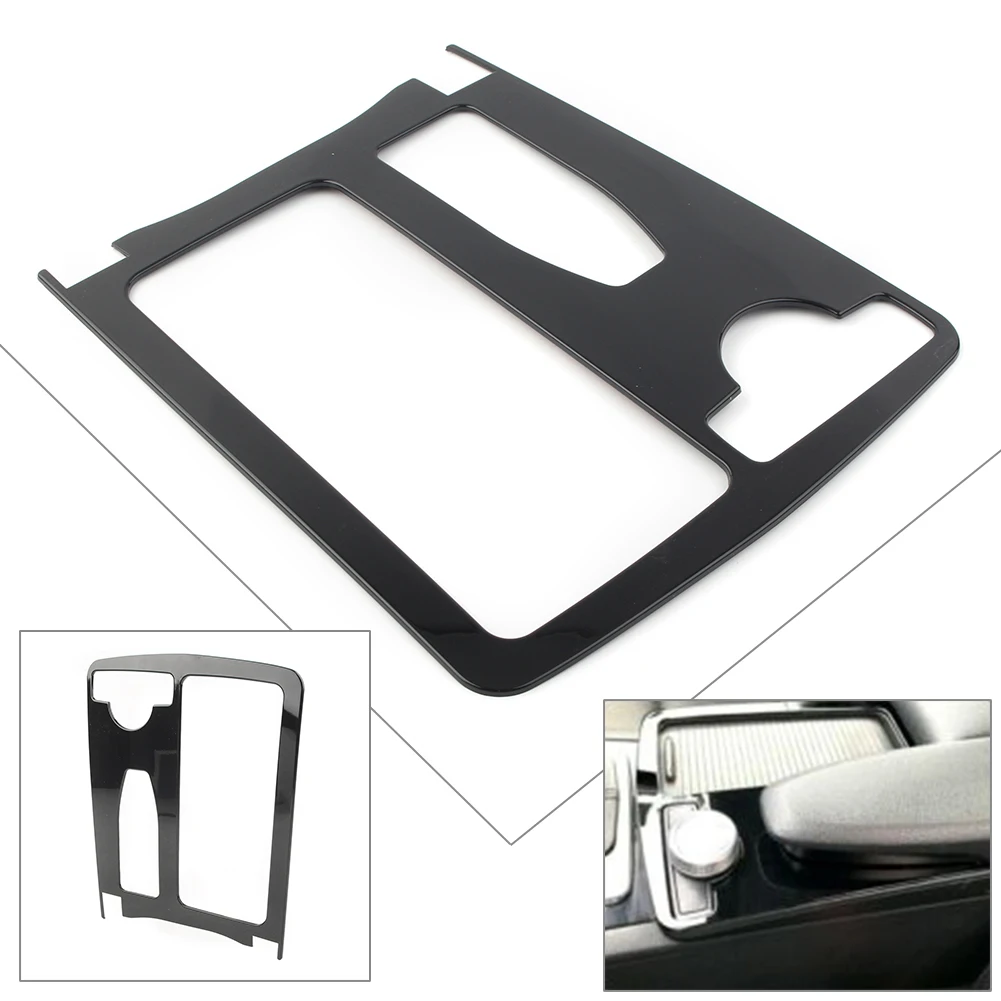 Black Car Armrest Cup Holder Panel Cover Decorative Trim For Mercedes Benz W204 C-Class C180 C200 2008 2009 2010 2011 2012 2013