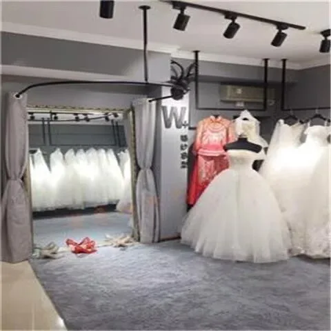 Clothing store fitting room U-shaped pole wedding dress store photography studio changing room bracket customization