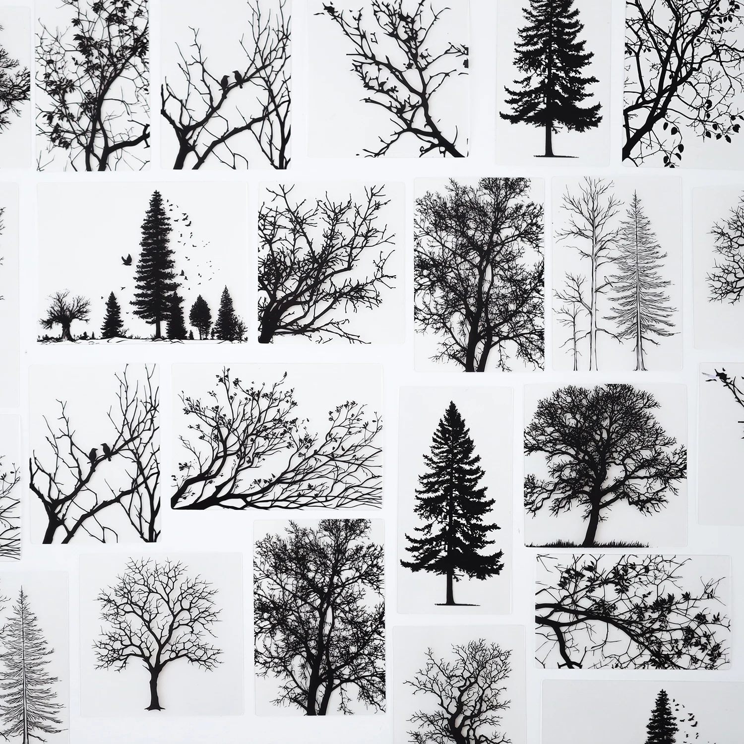 Silent Forest Journal Stickers: High-Value Ins-Style Plant, Flower, and Butterfly Decorative Small Patterns for DIY Scenery Stickers