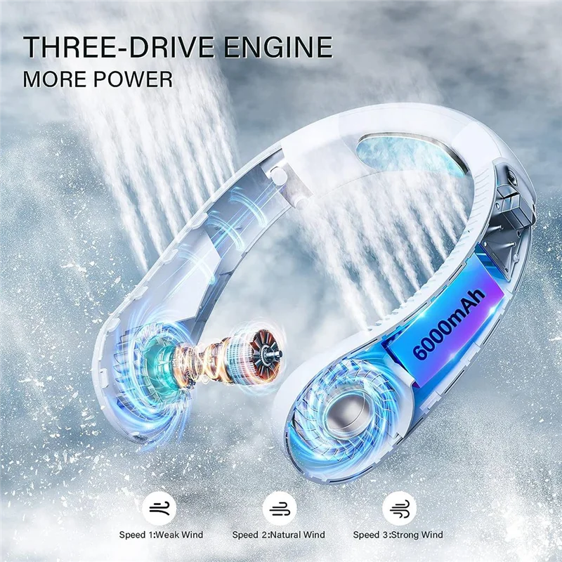 Hanging Neck Fan Portable Hanging Neck Air Conditioner Fan Semiconductor Cooling Neck Fan,