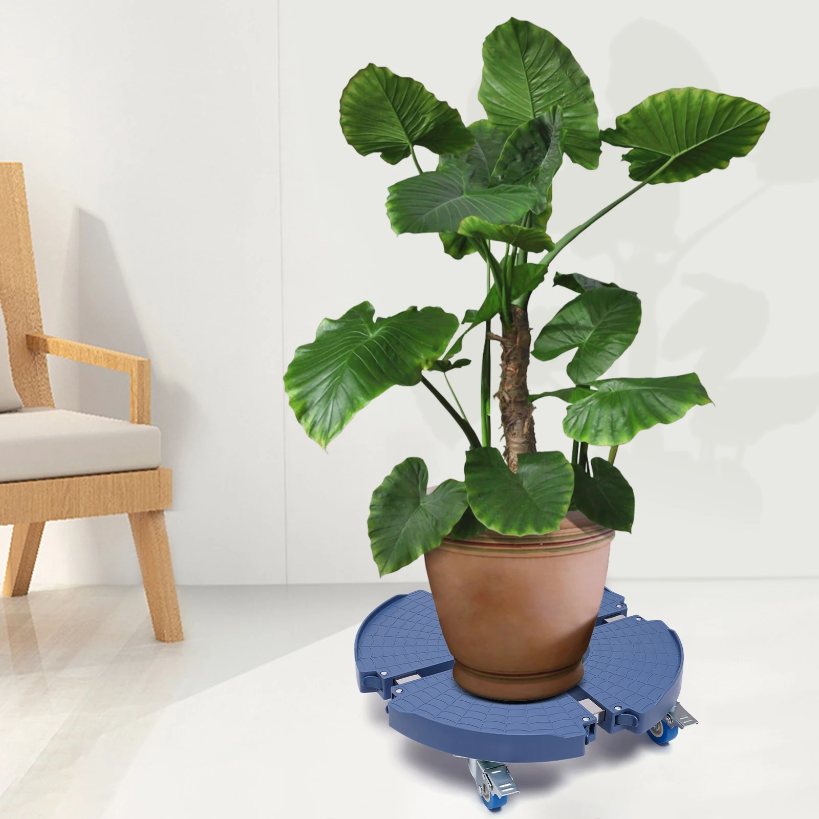 

Stainless Steel Plant Caddy, Plant Roller with Universal Wheels, Flower Pot Base for Balcony, Living Room, Garden