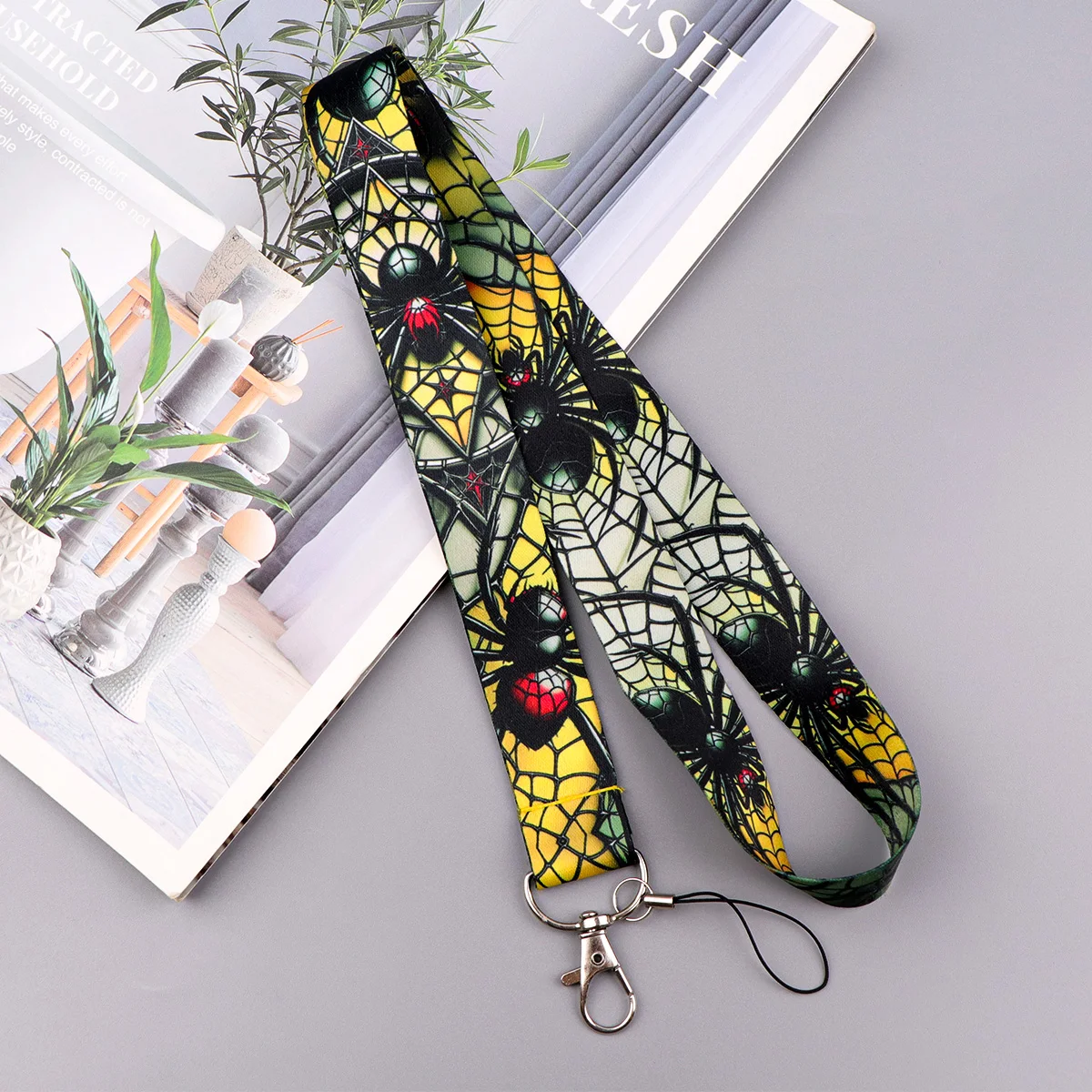 Spider Cartoon Neck Strap Lanyards for Key ID Card Gym Cell Phone Strap USB Badge Holder Rope Pendant Key Chain Gift